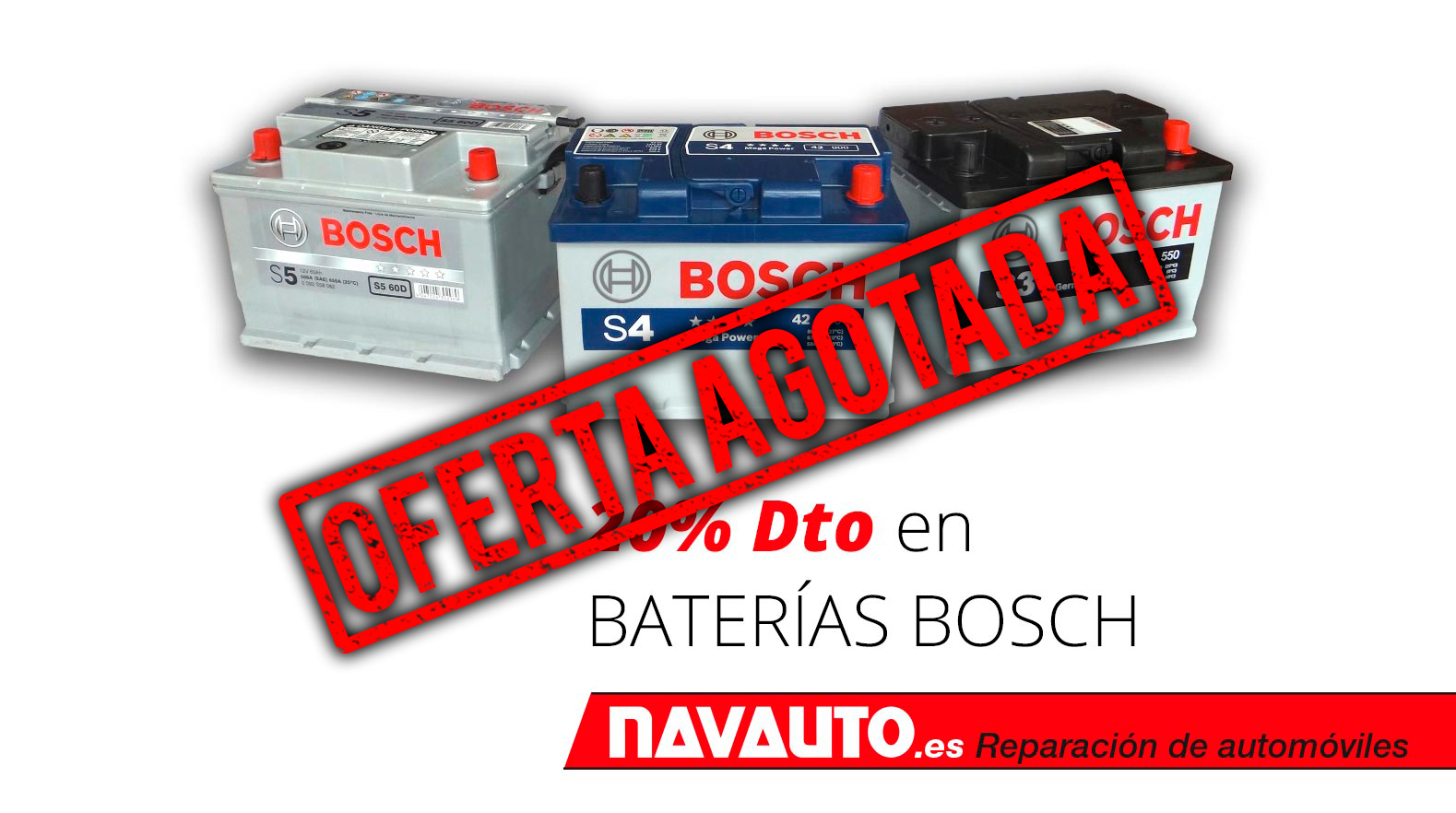 20% DESCUENTO BATERIAS BOSCH